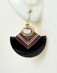 Amethyst Deco Screw Back Earrings