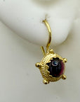 14k Garnet Mariner's Earrings