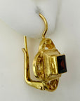 Byzantine 14k Gold and Garnet Earrings