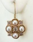 Somerset 14k Gold, Pearl and Diamond Earrings