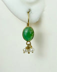 Tarantella Chrysoprase and Pearl Earrings
