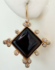 Monte Carlo 14k Gold, Onyx and Diamond Earrings