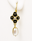 La Belle Dame Pearl and Zirconia Earrings