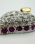 14k Isolde Diamond and Ruby Pendant