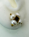14k Lucie Manetteパール&ガーネットピアス
