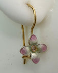 Flower Power 14k Gold and Cubic Zirconia Earrings