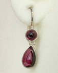 Avonlea Village Garnet Silver Earrings