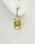 Pearl With Peridot Earrings