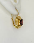 Garnet Temple Earrings
