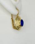 Lapis Disc Earrings