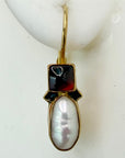 14k Tuileries Garnet and Pearl Earrings