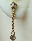 Miley 14k Gold and Diamond Dangle Earrings