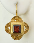 Byzantine 14k Gold and Garnet Earrings