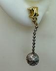 Wreaking Ball 14k Gold and Diamond Earrings