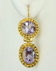 14k Amethyst Amulet Earrings