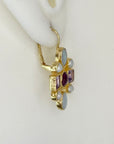 Cellini Cross Opal, Amethyst and Pearl Earrings