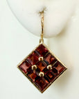 Dunand 14k Gold and Garnet Earrings