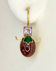 Olivia Amethyst and Garnet Earrings