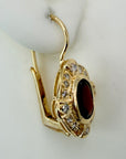Covent Garden 14 Gold, Diamond and Garnet Earrings
