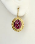Crown Garnet Earrings