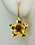 14k Kentish Gardensガーネットピアス