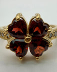 14k Casanova Rhodolite and Diamond Ring