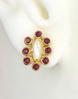 Pearl-Garnet Earrings