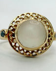14k Clair de la Lune Moonstone Ring