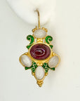 Palazzo Fascari Garnet and Moonstone Earrings