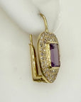 Apple 14k Gold, Amethyst and Diamond Earrings