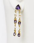 Columbina Amethyst and Pearl Earrings