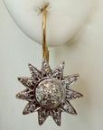 L'etoile D'amour 14k Gold and Diamond Earrings