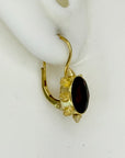 Garnet Sunburst Star Earrings