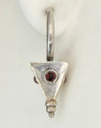 3-D Silver Triangle Earrings
