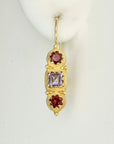 Thira Amethyst and Garnet Earrings