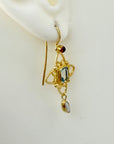 Anabelle Blue Topaz and Cultured Pearl Earrings