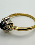 Flower 14k Gold, Sapphire and Diamond Ring
