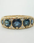 14k Valois Diamond and Sapphire Ring (.08ct)
