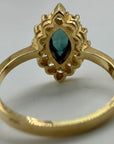 14k Blue Danube Sapphire and Diamond Ring