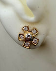 14k Diamond Posy Earrings (.31ct)