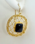 Heavenly Web Onyx Earrings