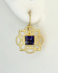 Rosette Iolite Earrings