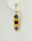 Thira Iolite and Garnet Earrings