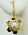 14k Rosebud Pearl Earrings