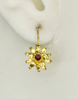 Garnet Gardenia Earrings