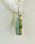 Aventurine Wheel Earrings