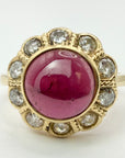 Jane Seymour 14k Gold, Garnet and Diamond Ring