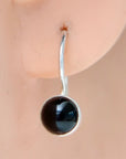 Sol Invictus Onyx Silver Earrings