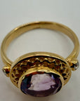 Ariadne 14k Gold, Amethyst and Diamond Ring