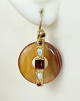 Carnelian Wheel Earrings